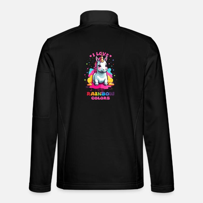 Cute Unicorn - Unisex Softshell Jacket - black