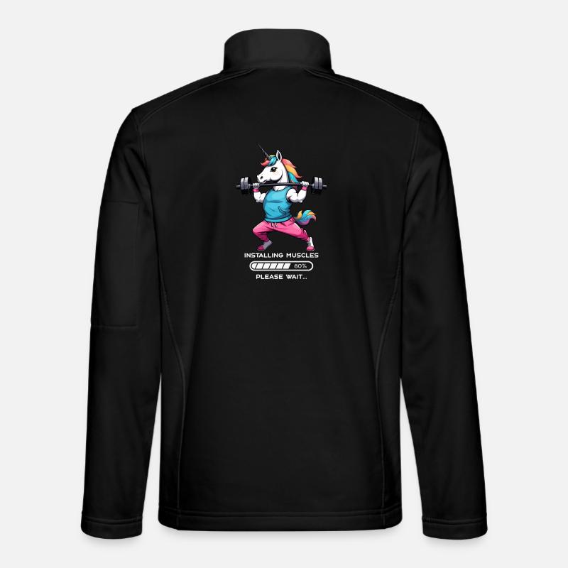 Bodybuilder Einhorn Unisex Softshelljacke
