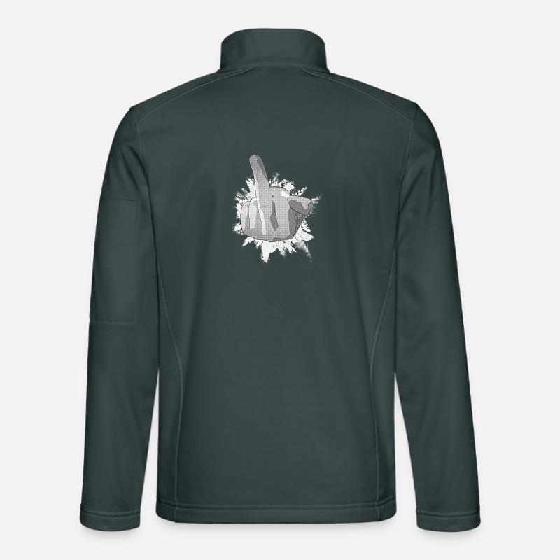 Signe de la main coquine Graffiti Print Veste en tissu softshell Unisexe