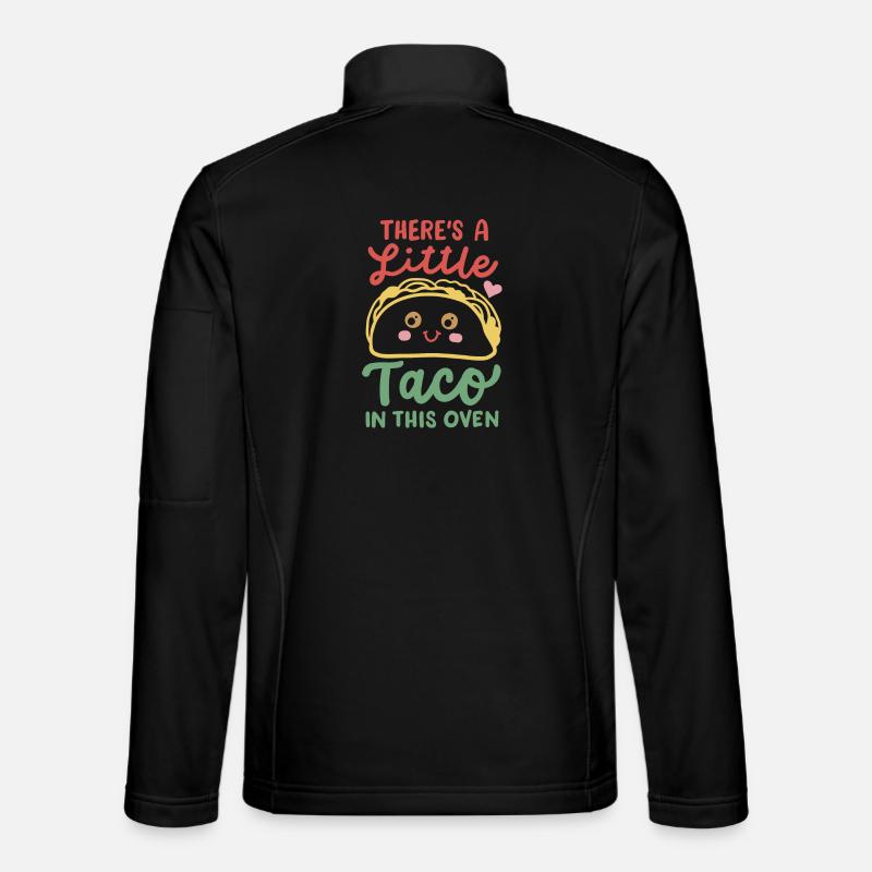 Schwangerschaftsankündigung Cinco de Mayo - Unisex Softshelljacke - Schwarz