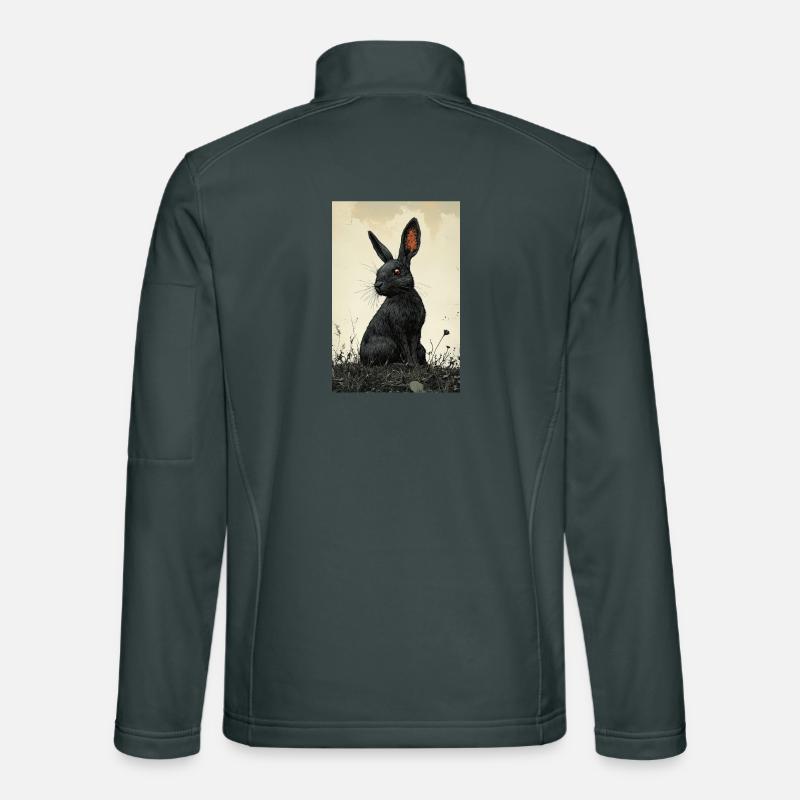 Lapin de nuit dans le brouillard Veste en tissu softshell Unisexe