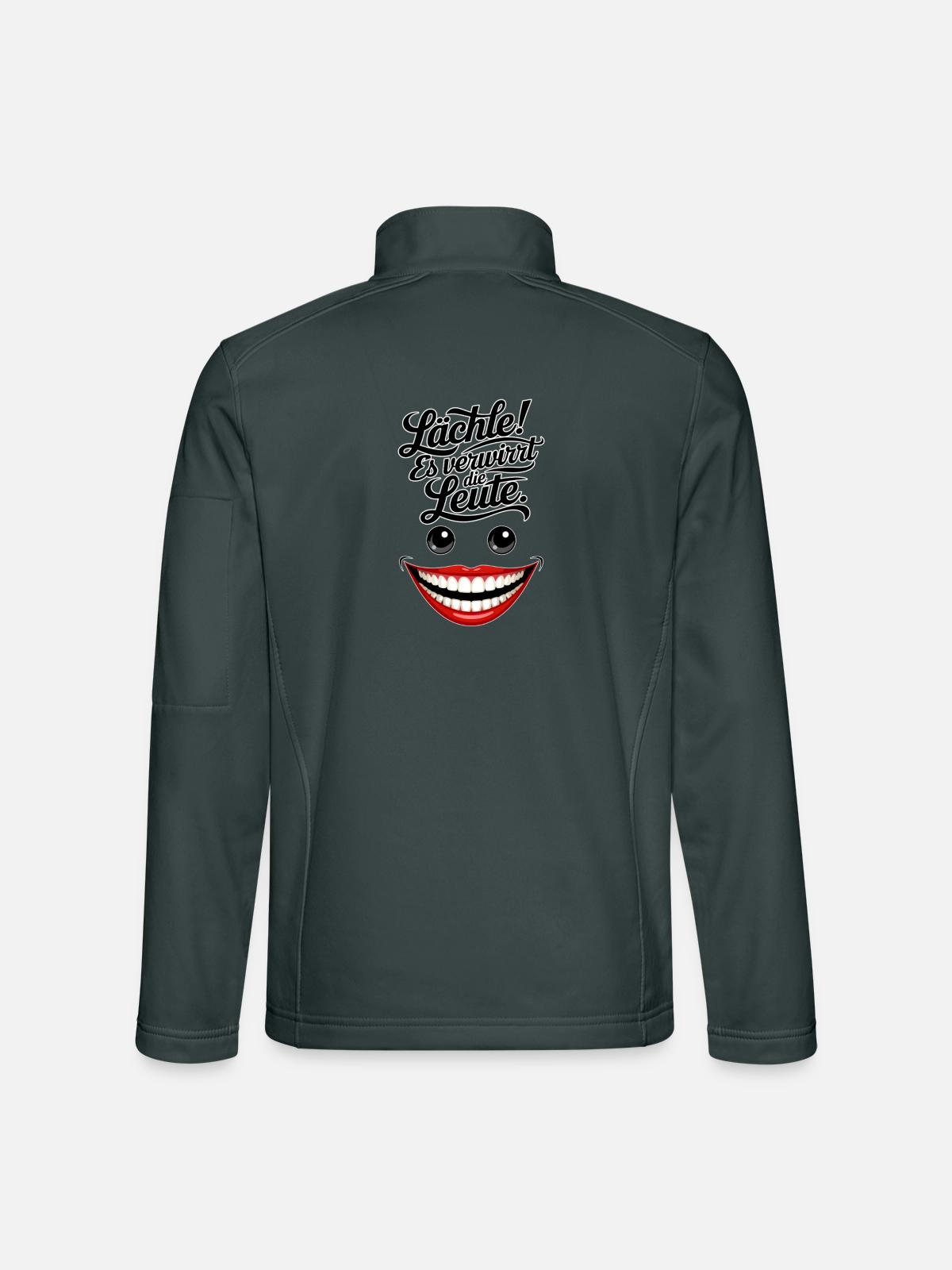 Always smiling - Unisex Softshell Jacket - mouse grey - Back