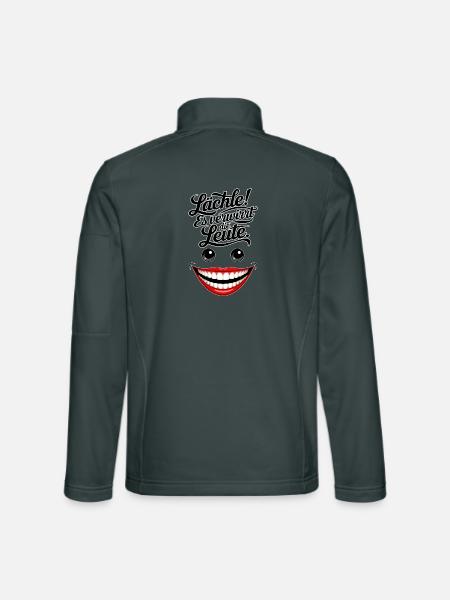 Toujours souriant - Veste en tissu softshell Unisexe - gris foncé - Dos