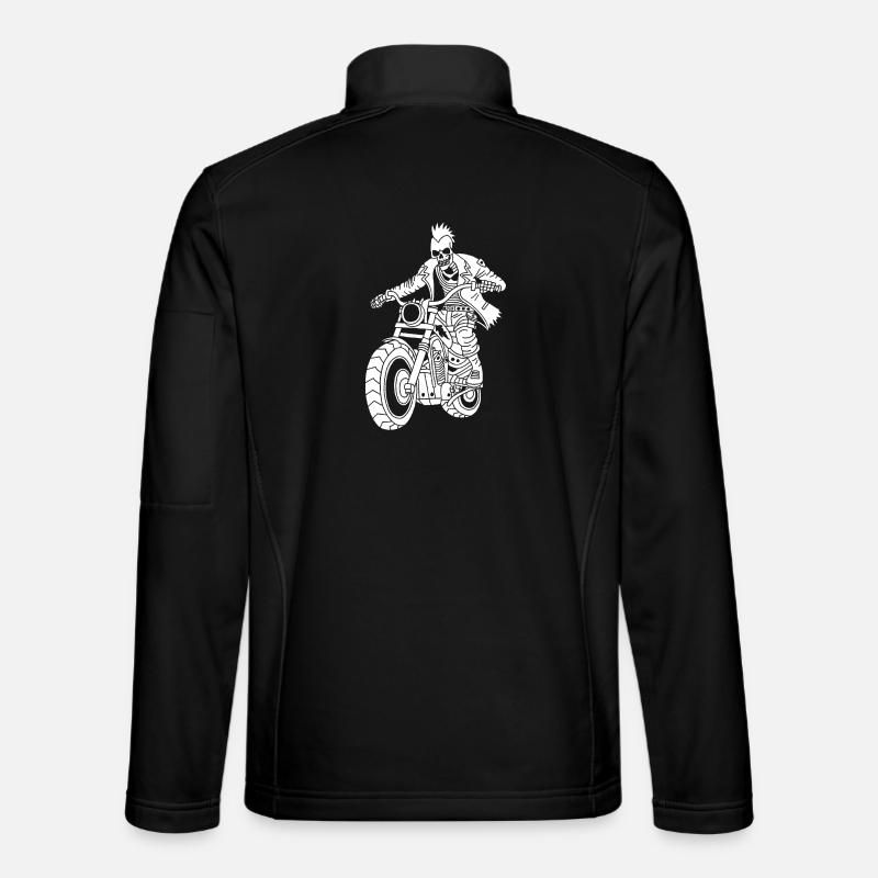 Hell Biker (Weiß) - Unisex Softshelljacke - Schwarz