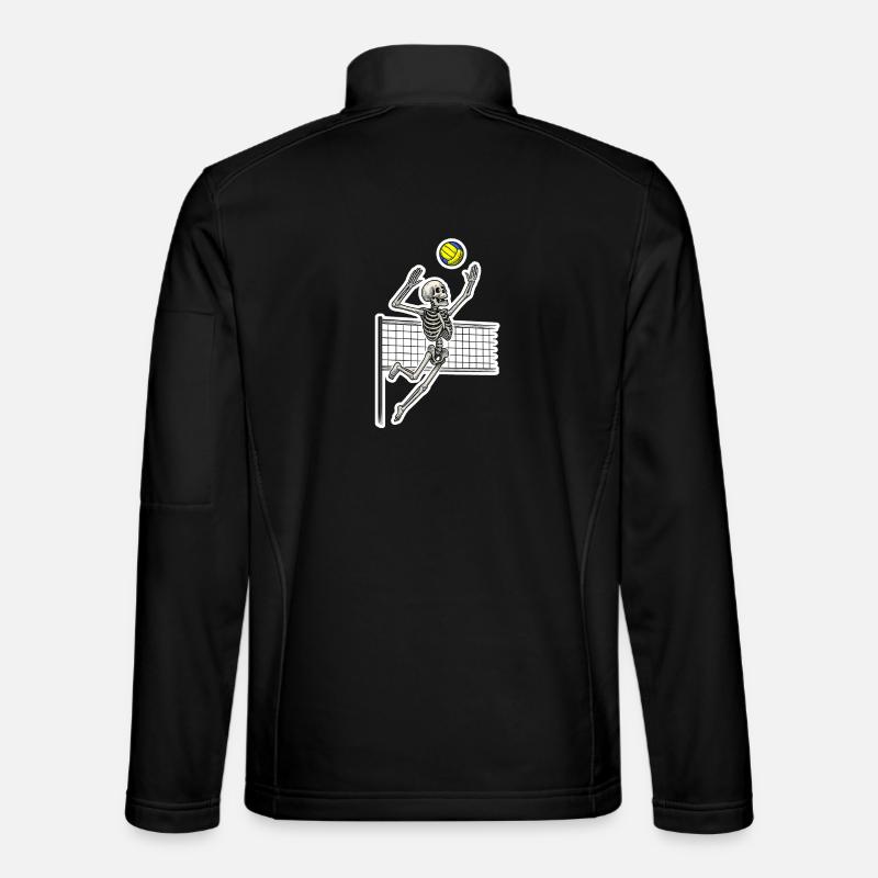 Volleyball Skeleton Spike Unisex Softshell Jacket