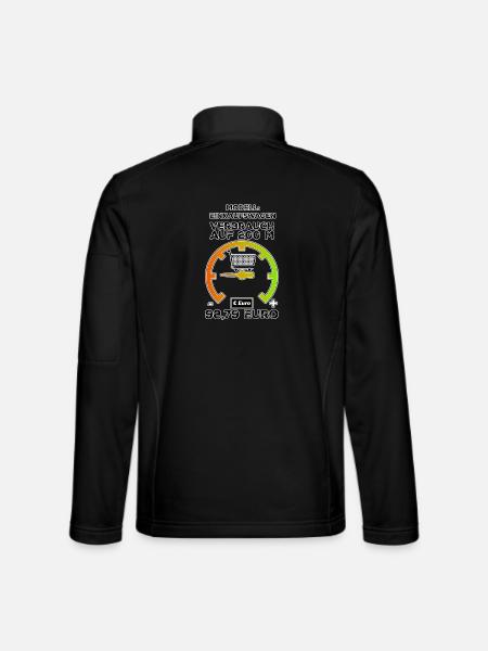 Einkaufswagen hoher Euro Verbrauch auf 200 Meter - Unisex Softshelljacke - Schwarz - Hinten