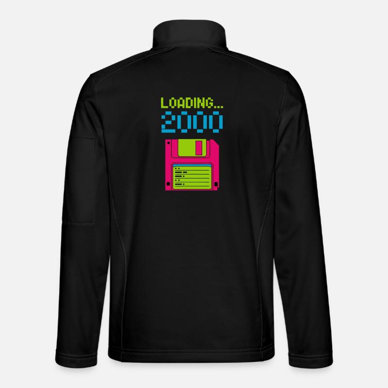 Loading 2000 Disketten-Design Retro Pixel Design - Unisex Softshelljacke - Schwarz