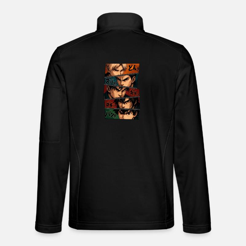 Intensive Anime Silhouettes - Squad - Unisex Softshell Jacket - black