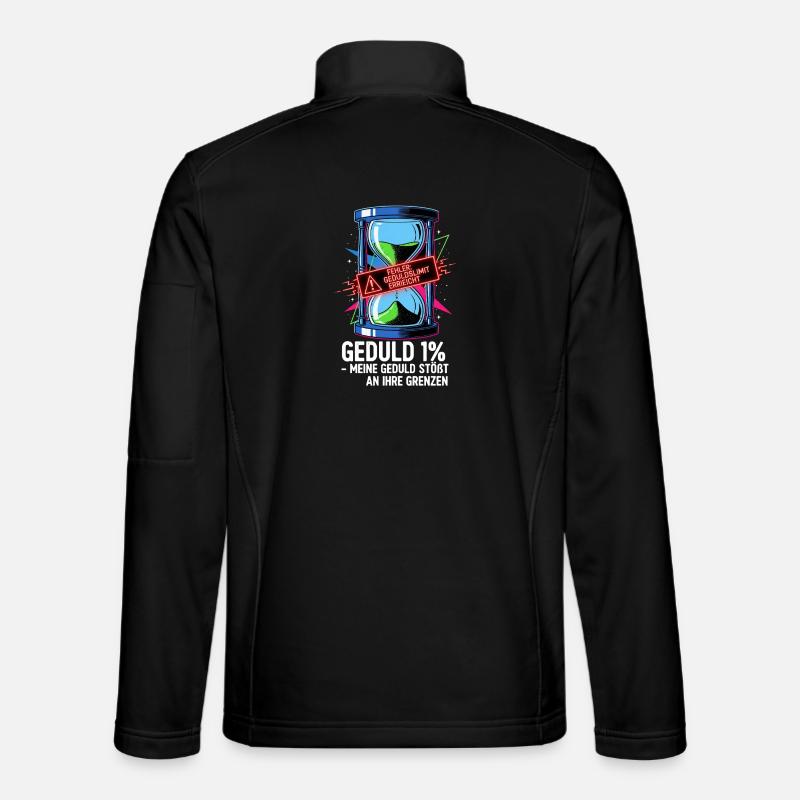 Patience 1% Hourglass Illustration - Unisex Softshell Jacket - black