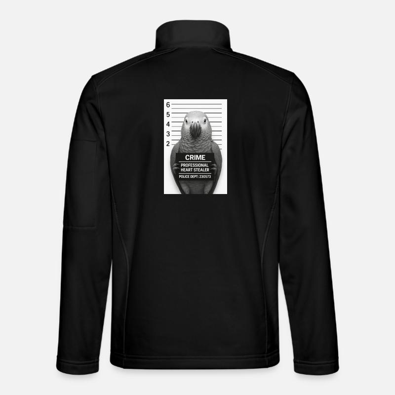 Perroquet en interrogatoire – Voleur de cœur Veste en tissu softshell Unisexe