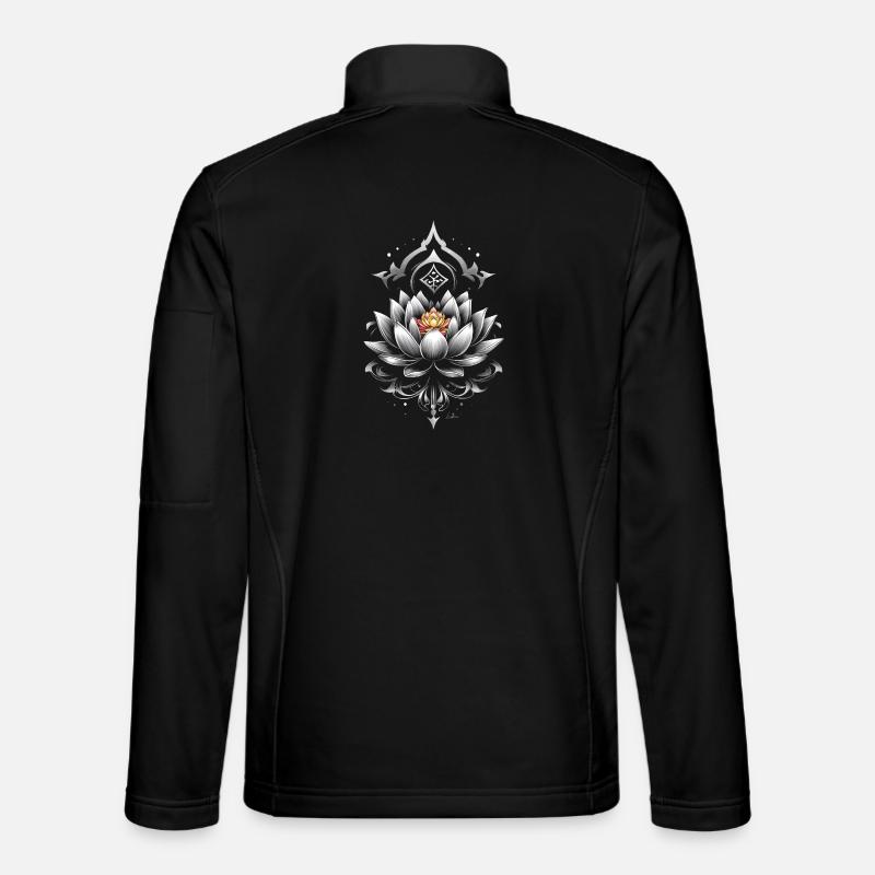 Lotus Metallic Mandala - Unisex Softshell Jacket - black