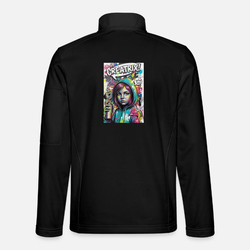 Farbexplosion Graffiti Heldin Unisex Softshelljacke