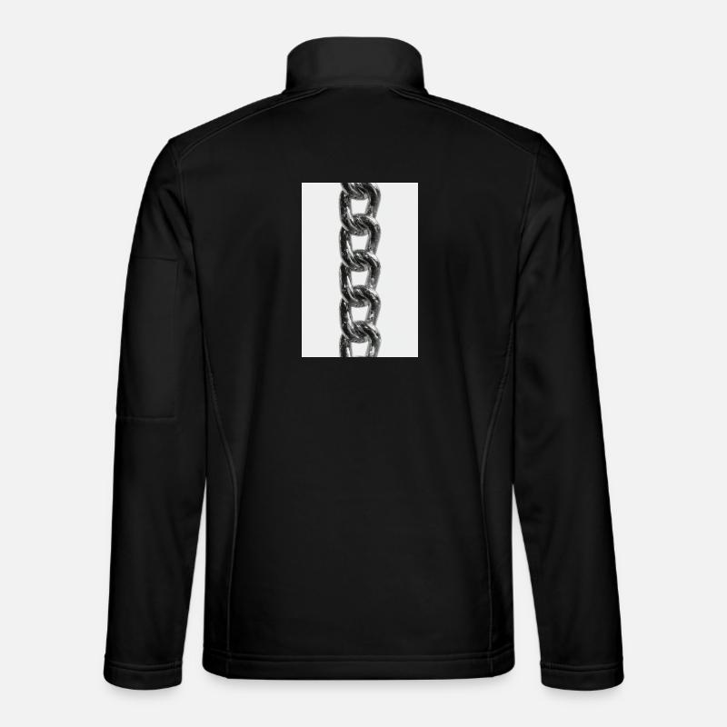 Shiny Metal Chain Links - Unisex Softshell Jacket - black