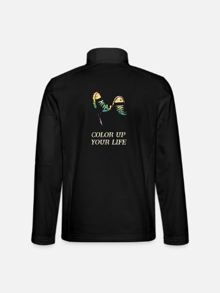 Bunte Sneakers im Retro-Style - Unisex Softshelljacke - Schwarz