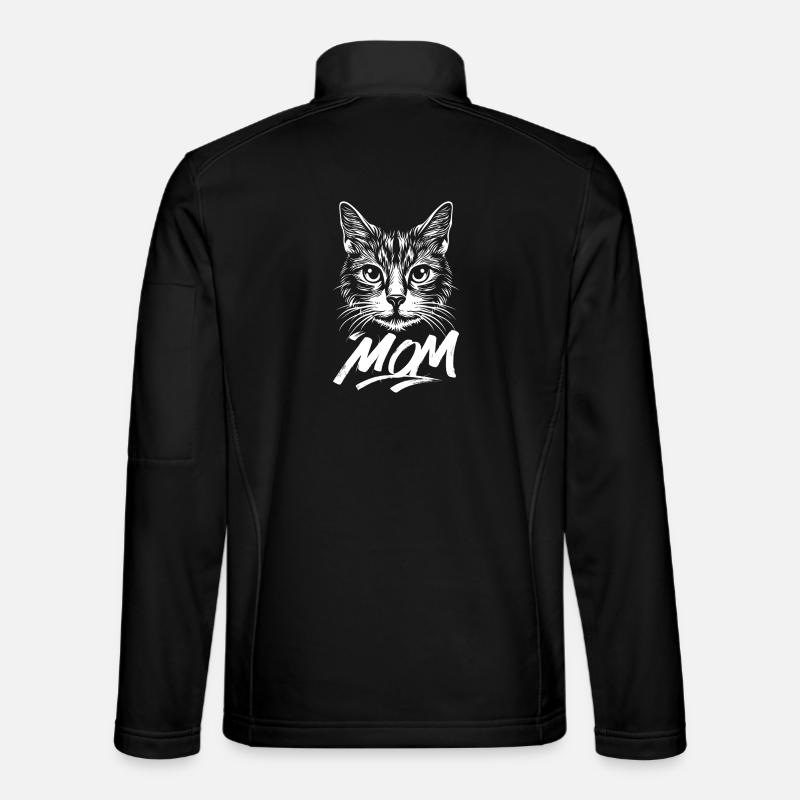 Cat-Mom-Cat-Kitten-Cat-Cats - Unisex Softshell Jacket - black