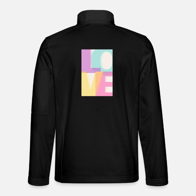 LOVE Pastel - Unisex Softshell Jacket - black