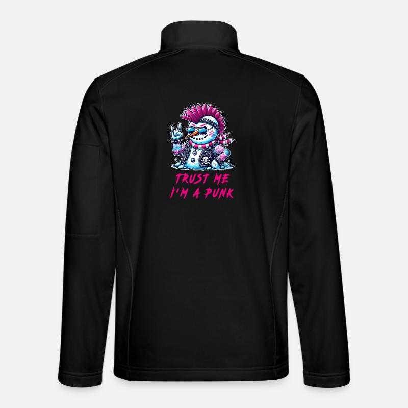 Punk Snowman – Trust Me - Unisex Softshell Jacket - black