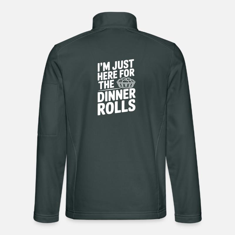 Jeg er bare her for middagsrullene Unisex softshell-jakke