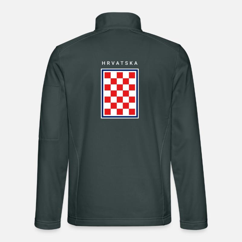 Hrvatska Checker Blue Border Unisex Softshell Jacket