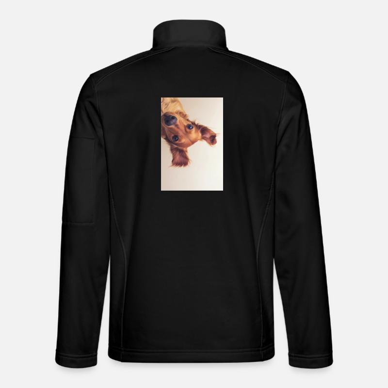 Curious Pup Portrait Unisex Softshell Jacket