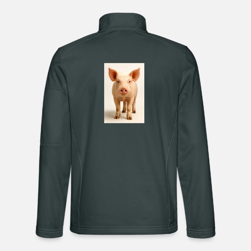 Charme de gros plan du cochon Veste en tissu softshell Unisexe