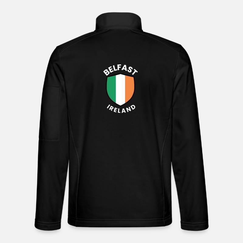 Bouclier de Belfast d’Irlande - Veste en tissu softshell Unisexe - noir