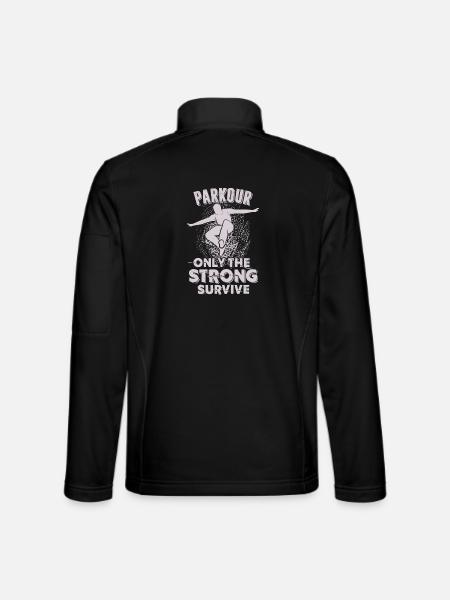 Parkour Only The Strong Survive - Unisex Softshell Jacket - black