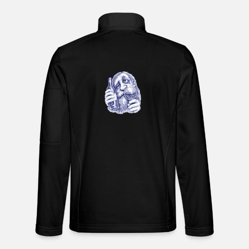 Bacchus | Wine-drunk old gentleman - Unisex Softshell Jacket - black