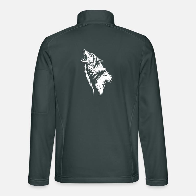Loup Hurlant en Silhouette Veste en tissu softshell Unisexe