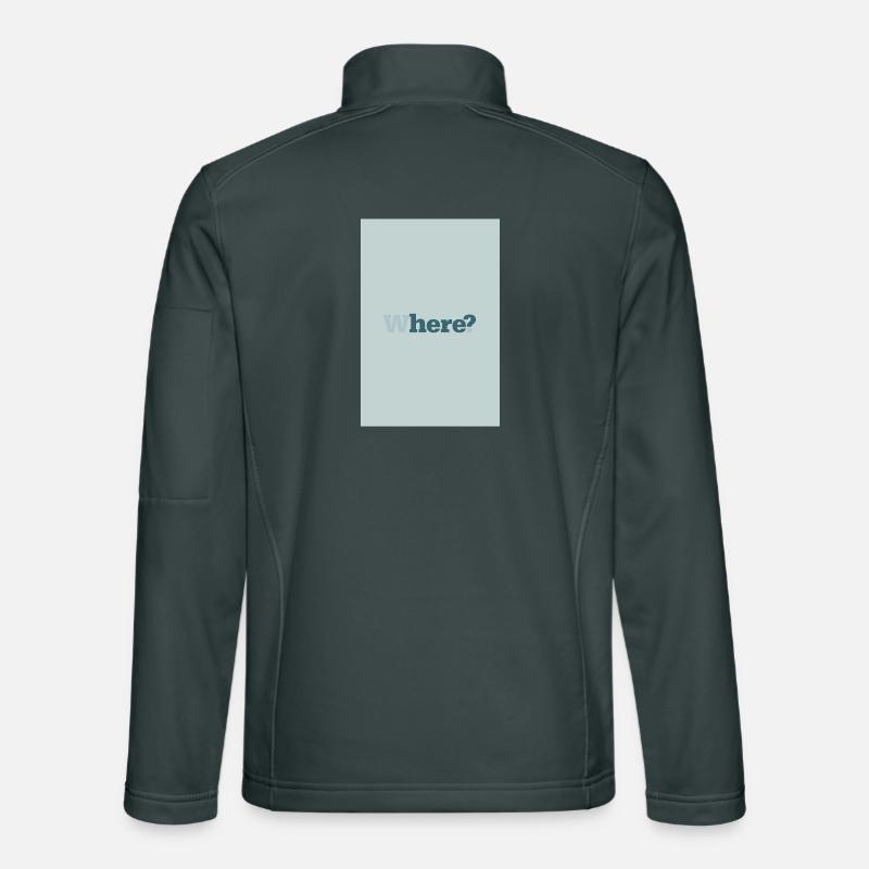 Where? – Modern Minimal Poster Unisex Softshell Jacket
