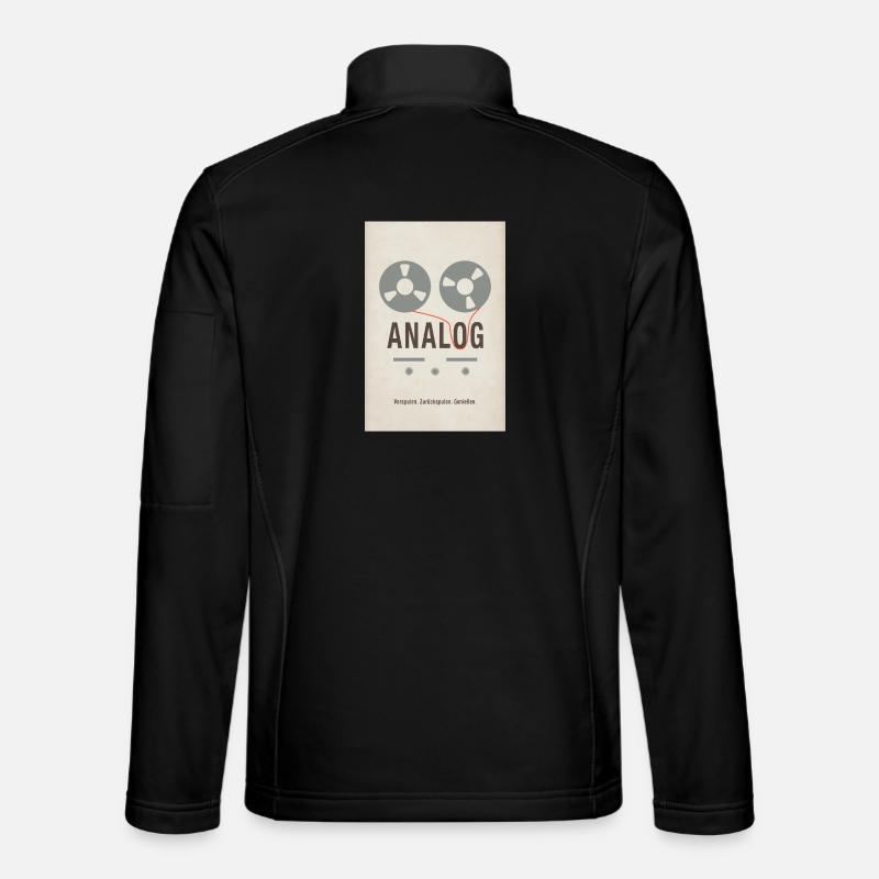 ANALOG – Fast forward. Rewind. Enjoy. - Unisex Softshell Jacket - black