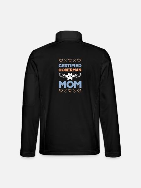 Doberman Mom Certified - Unisex Softshell Jacket - black