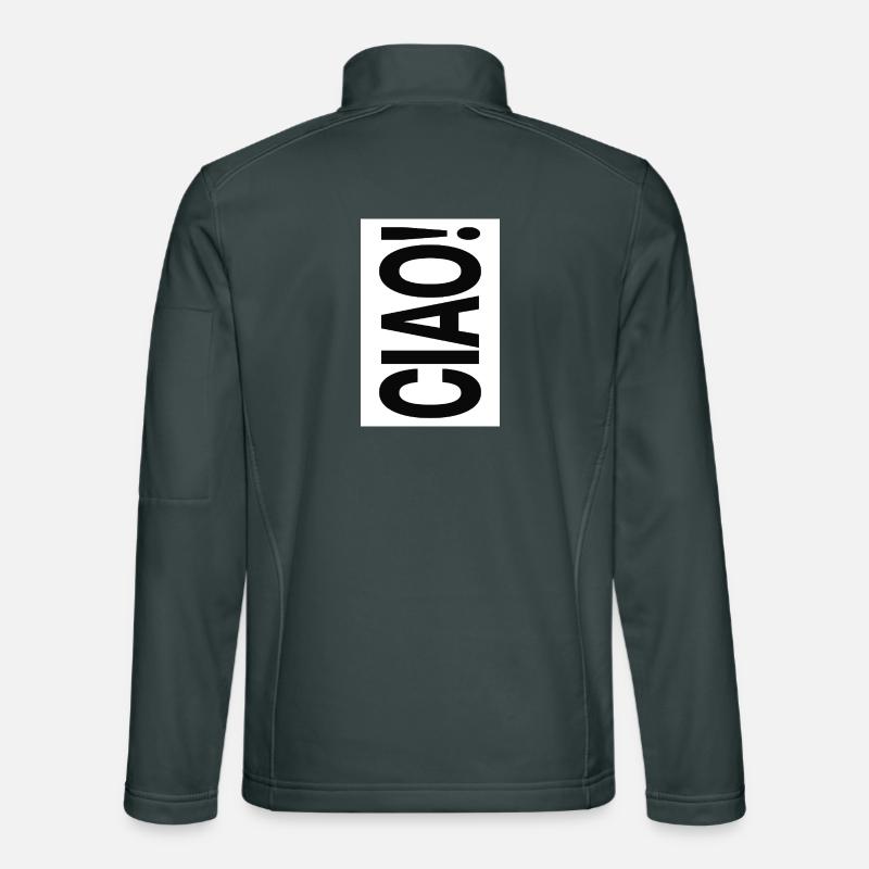 Ciao Typographie Design Minimaliste Vertical Veste en tissu softshell Unisexe