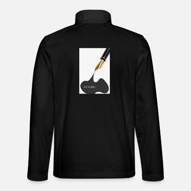 Låt det flöda Kreativitet Motivation Skrivande - Softshelljacka unisex - svart