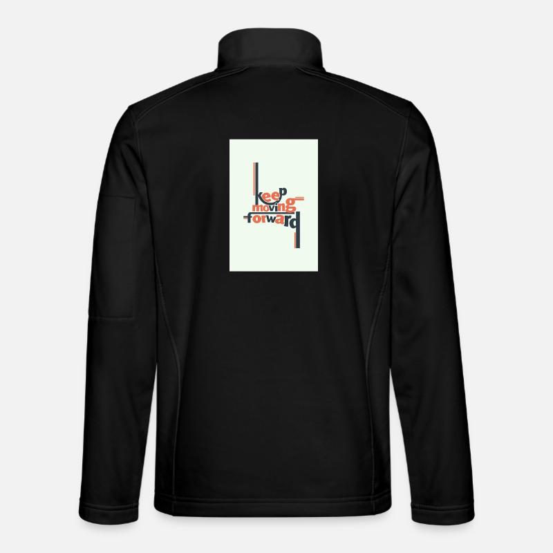 Continuer d’avancer Typographie minimale Veste en tissu softshell Unisexe