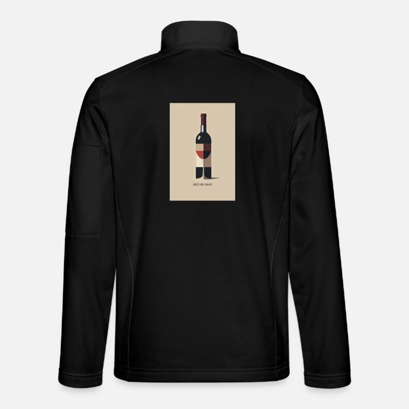 Wine design just one more - Unisex Softshell Jacket - black