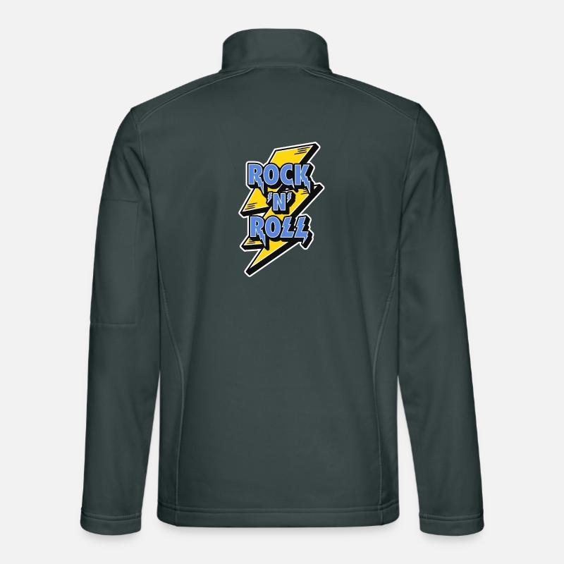 Rock 'N' Roll Logo with Lightning Bolt Unisex Softshell Jacket