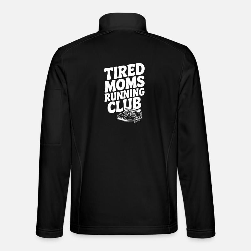 Tired Moms Running Club - Unisex Softshell Jacket - black