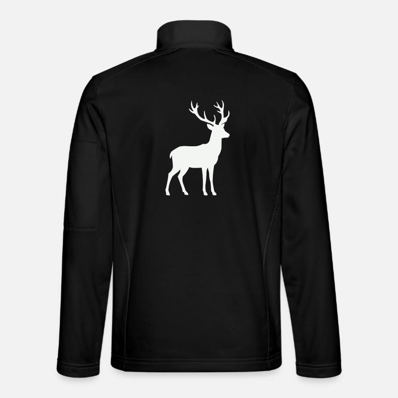 Deer Silhouette - Unisex Softshell Jacket - black