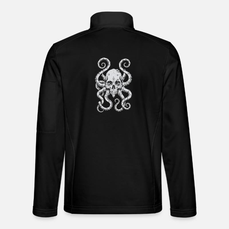 Marée du Crâne du Kraken - Veste en tissu softshell Unisexe - noir