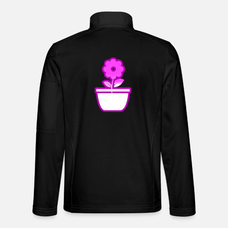Blume - Unisex Softshelljacke - Schwarz