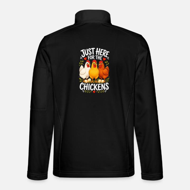 JUST HERE FOR THE CHICKENS Unisex Softshell Jacket