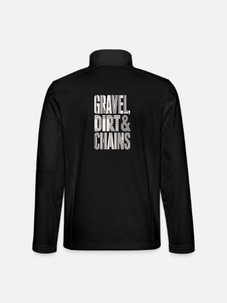 Gravel Bike Gift Shirt - Unisex Softshell Jacket - black - Back