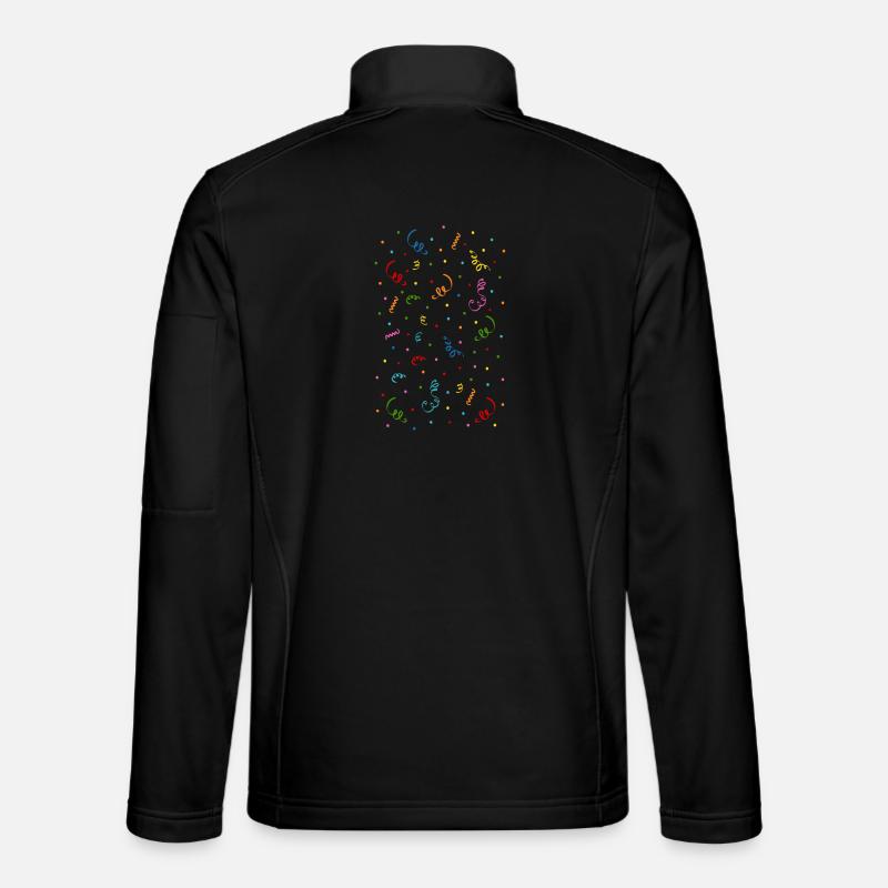 Confetti Streamers - Unisex Softshell Jacket - black