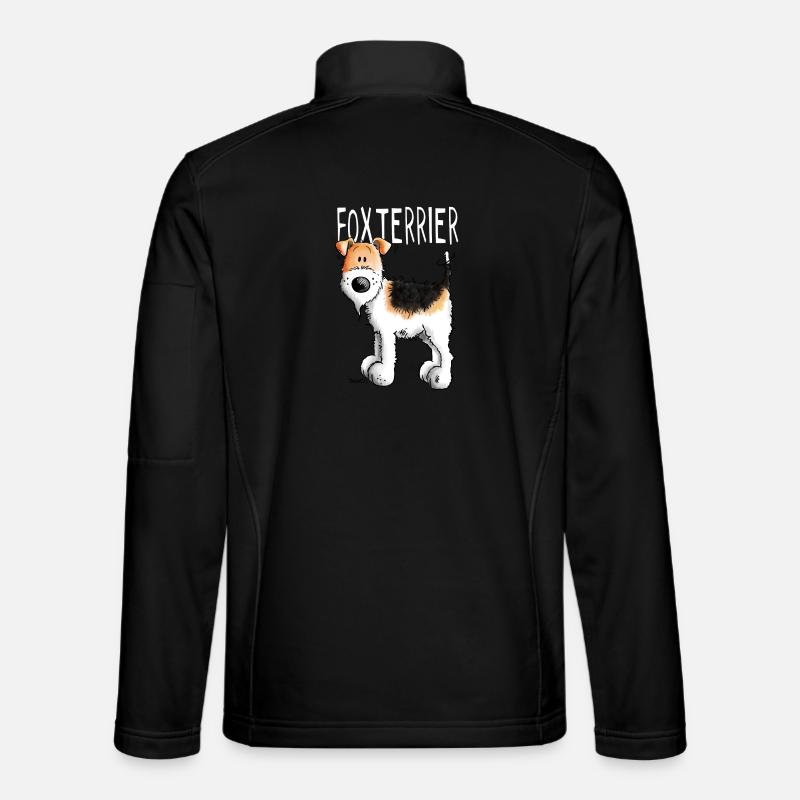 Kleiner Foxterrier - Hund - Hunde - Tier - Comic - Unisex Softshelljacke - Schwarz