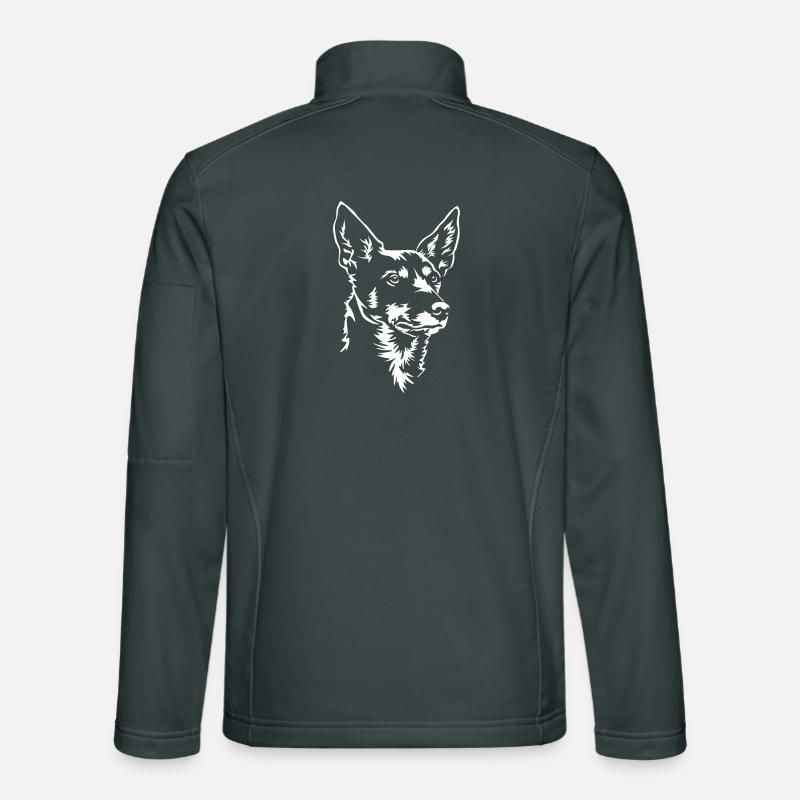 Australian Kelpie head "Black Edition" Unisex Softshell Jacket