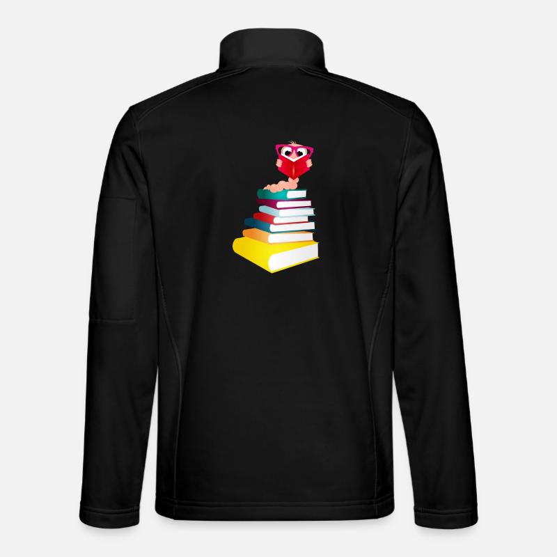 Knowledge-thirsty bookworm while reading a book Unisex Softshell Jacket