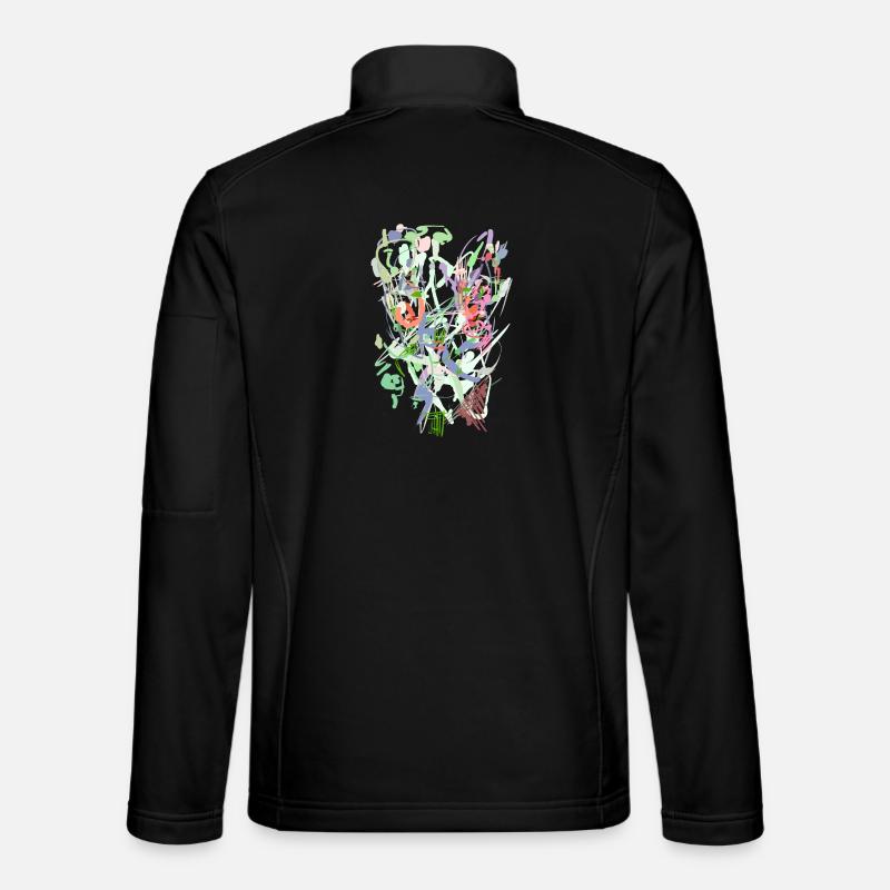 Background Design - Pastel - Unisex Softshell Jacket - black