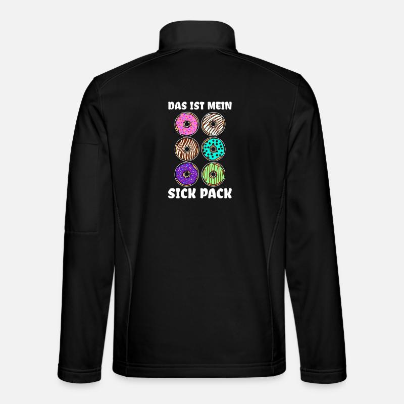 Lecker Naschen Donut Süßigkeiten Statement - Unisex Softshelljacke - Schwarz