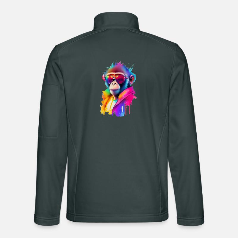 Monkey with sunglasses Unisex Softshell Jacket